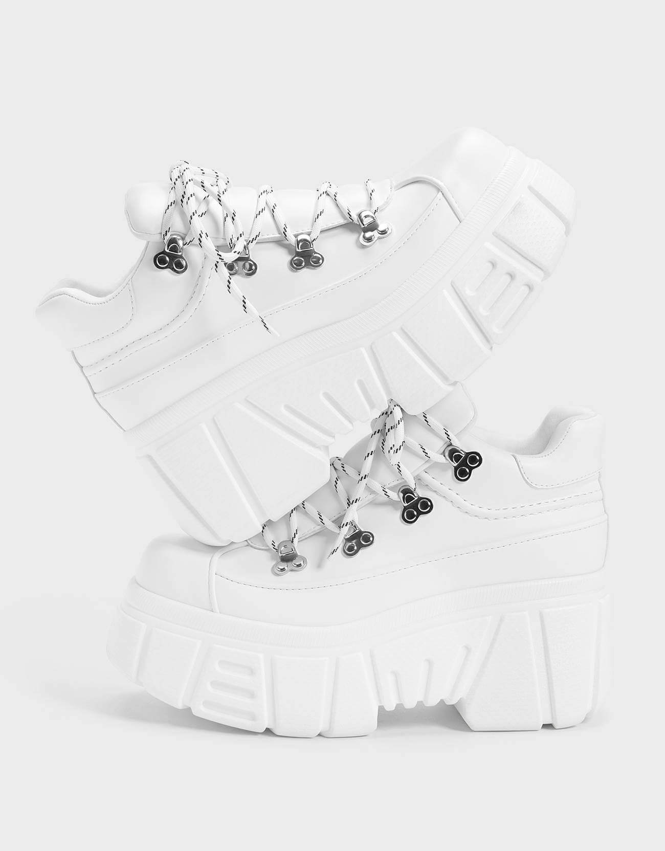 beyaz dolgu topuk sneaker
