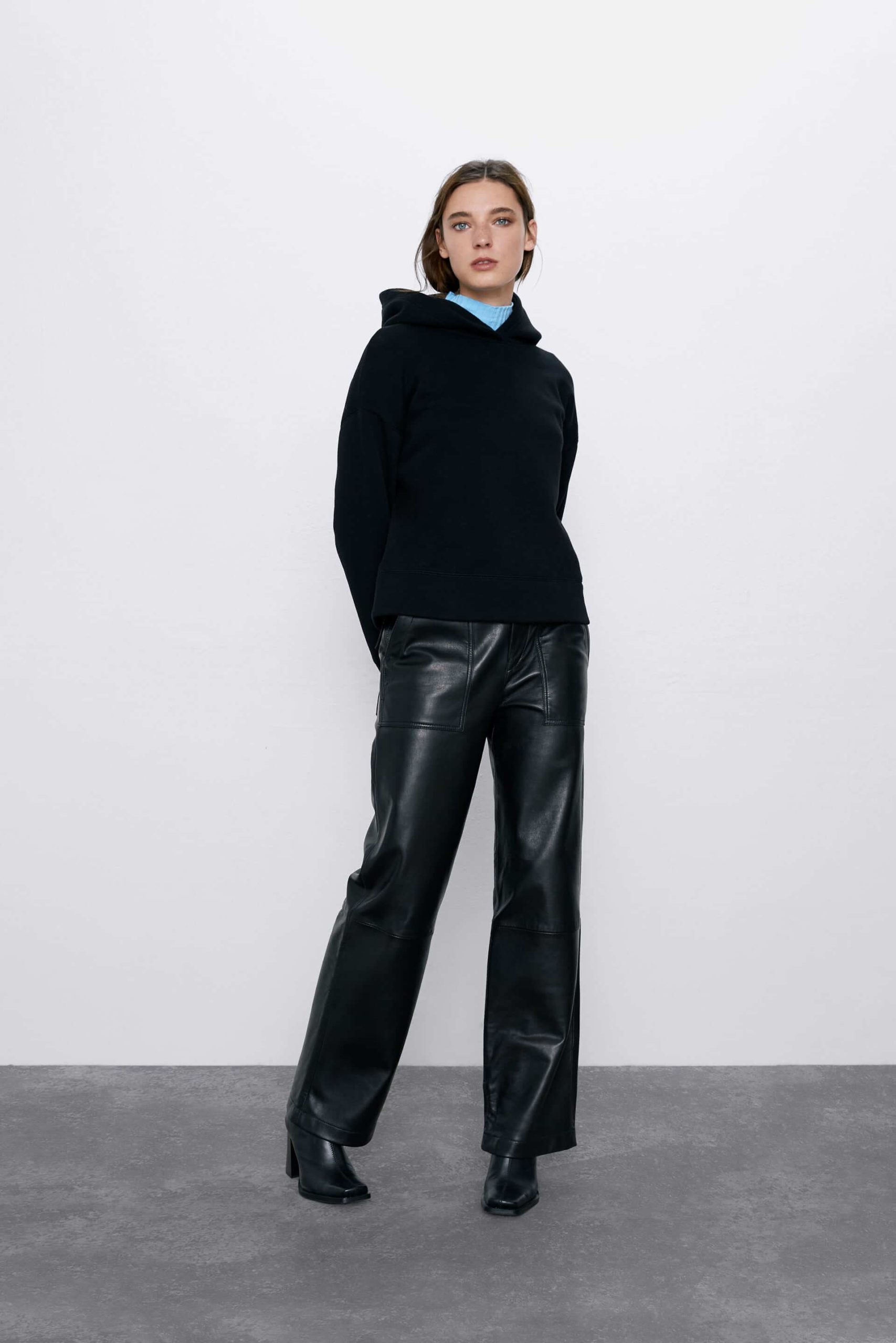 Zara kapüşonlu sweatshirt kadın