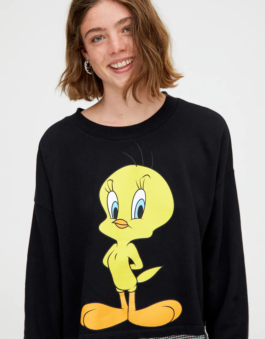 tweety kadın sweatshirt pull and bear
