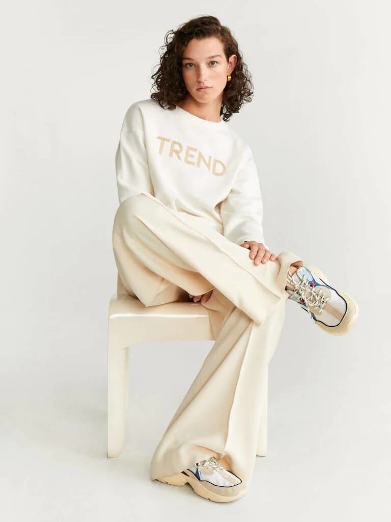 mango beyaz sweatshirt