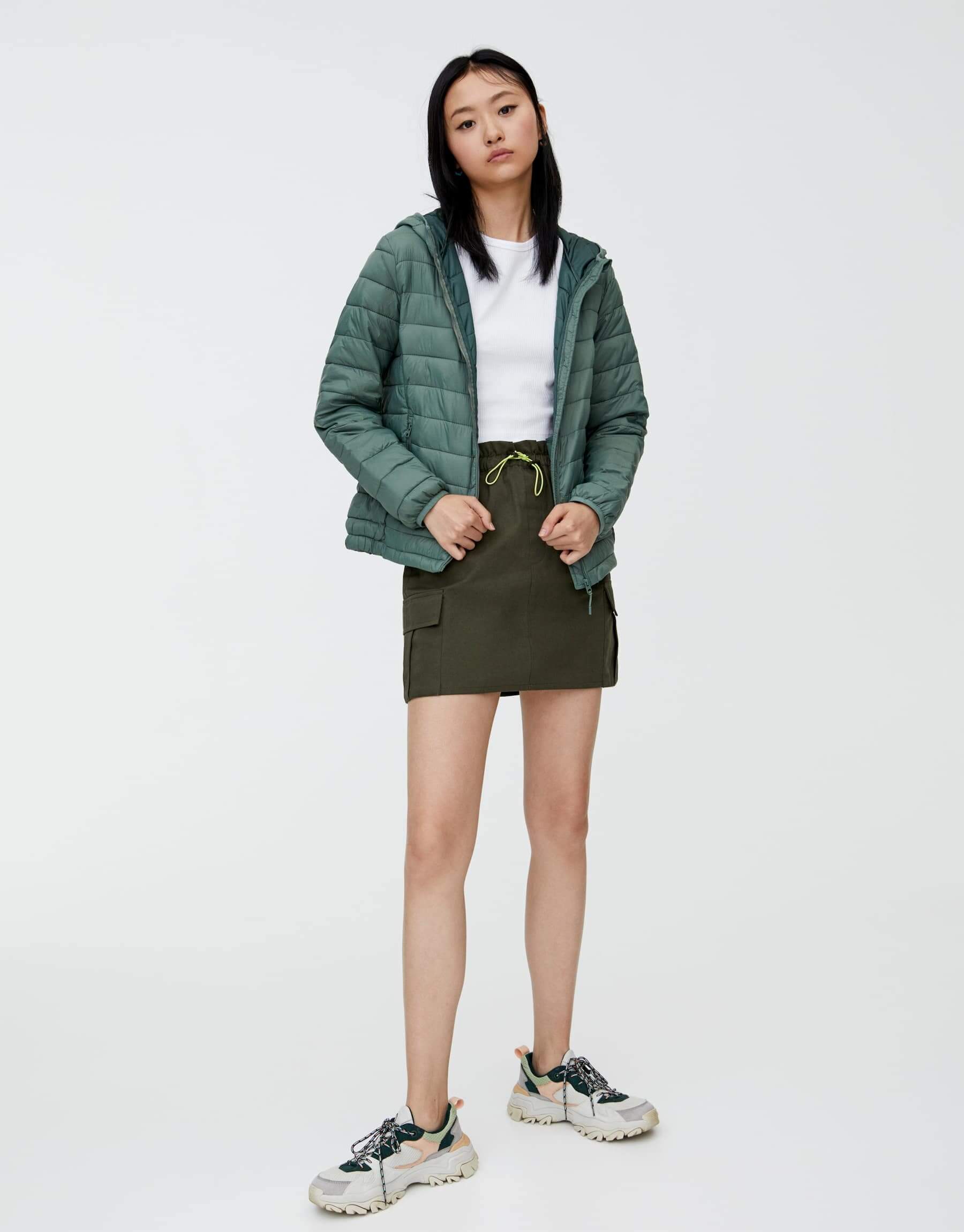 mont pull and bear kadın mont modelleri
