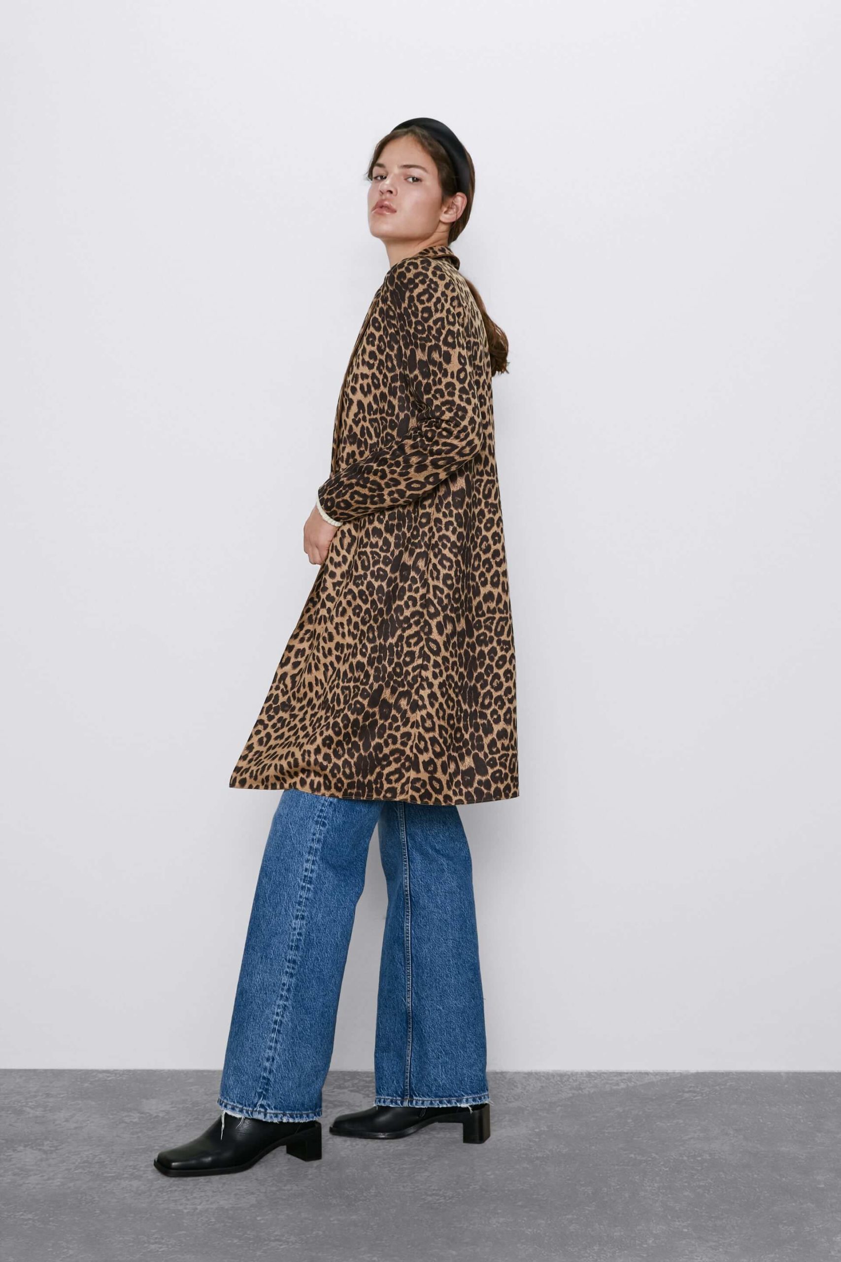 Zara Kadın Kaban Leopar Desenli